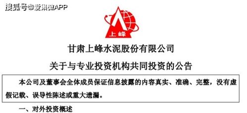 上峰水泥成立私募基金投資集成電路,用于投資安徽首家12英寸晶圓代工廠